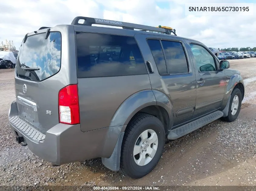 5N1AR18U65C730195 2005 Nissan Pathfinder Se