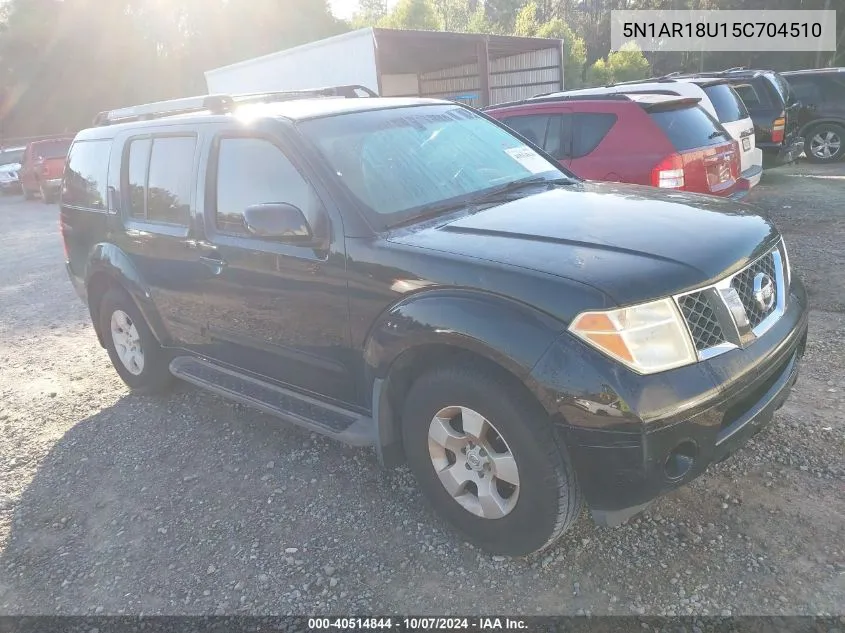 2005 Nissan Pathfinder Se VIN: 5N1AR18U15C704510 Lot: 40514844