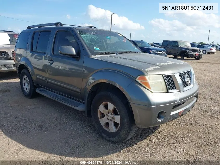 2005 Nissan Pathfinder Se VIN: 5N1AR18U15C712431 Lot: 40624178