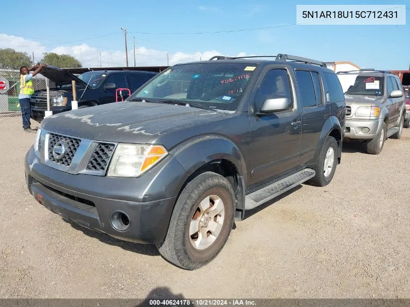 2005 Nissan Pathfinder Se VIN: 5N1AR18U15C712431 Lot: 40624178