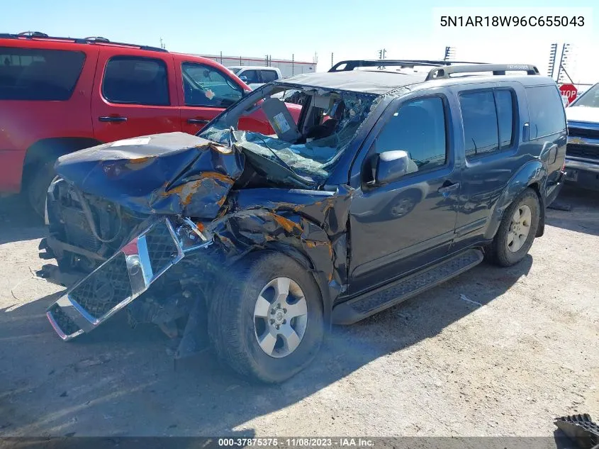 2006 Nissan Pathfinder Se VIN: 5N1AR18W96C655043 Lot: 37875375