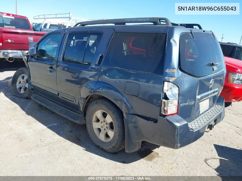 2006 Nissan Pathfinder Se VIN: 5N1AR18W96C655043 Lot: 37875375