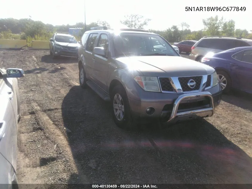 2006 Nissan Pathfinder Le VIN: 5N1AR18W96C677849 Lot: 40130459