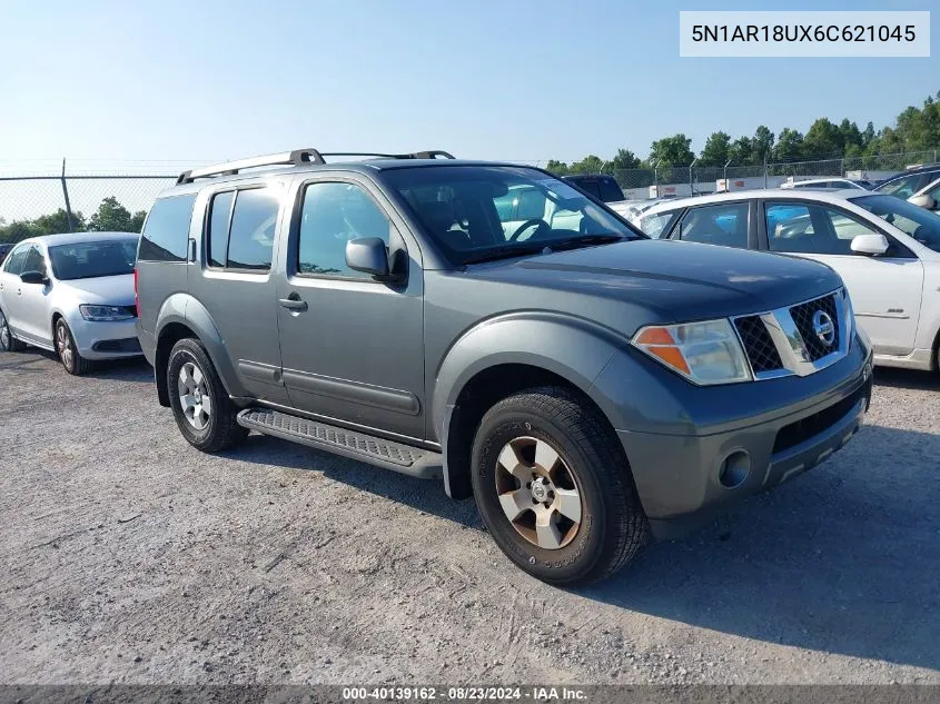 2006 Nissan Pathfinder Se VIN: 5N1AR18UX6C621045 Lot: 40139162