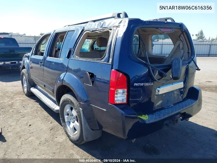 5N1AR18W06C616356 2006 Nissan Pathfinder Se