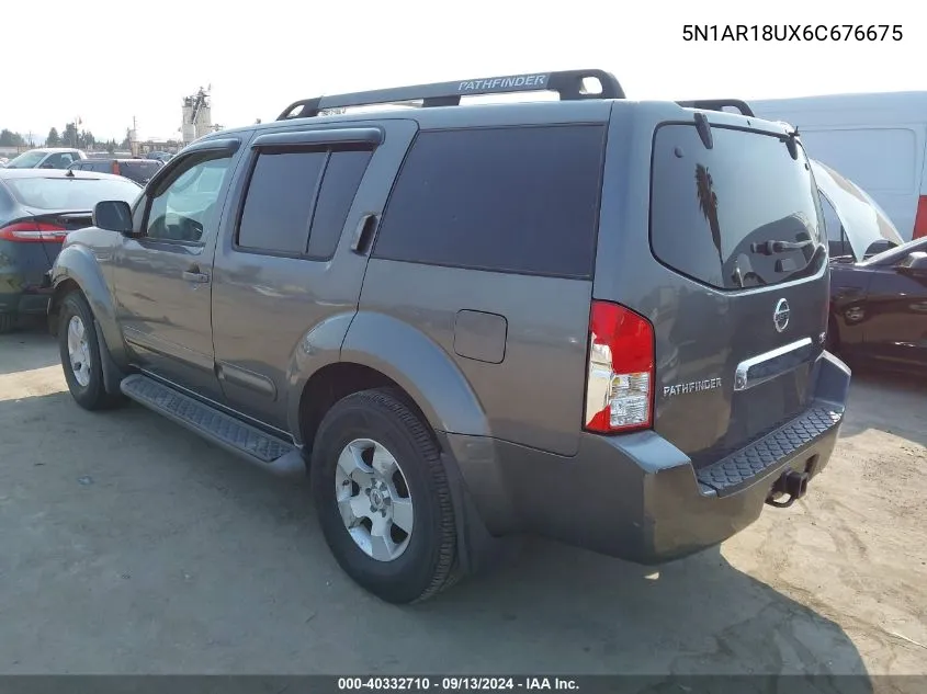 2006 Nissan Pathfinder Se VIN: 5N1AR18UX6C676675 Lot: 40332710