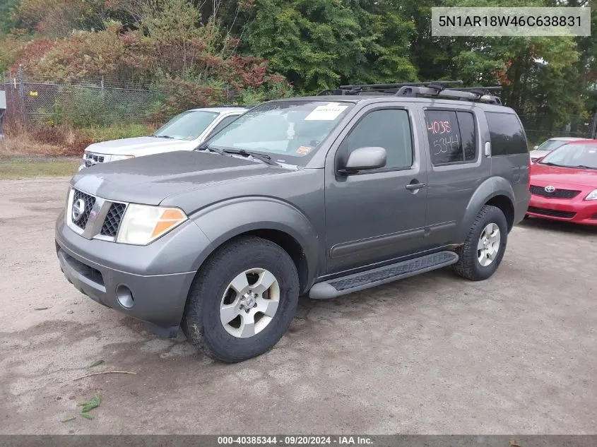 5N1AR18W46C638831 2006 Nissan Pathfinder Se