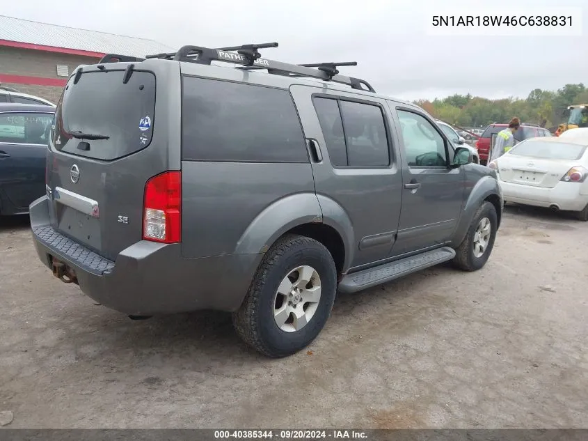 5N1AR18W46C638831 2006 Nissan Pathfinder Se