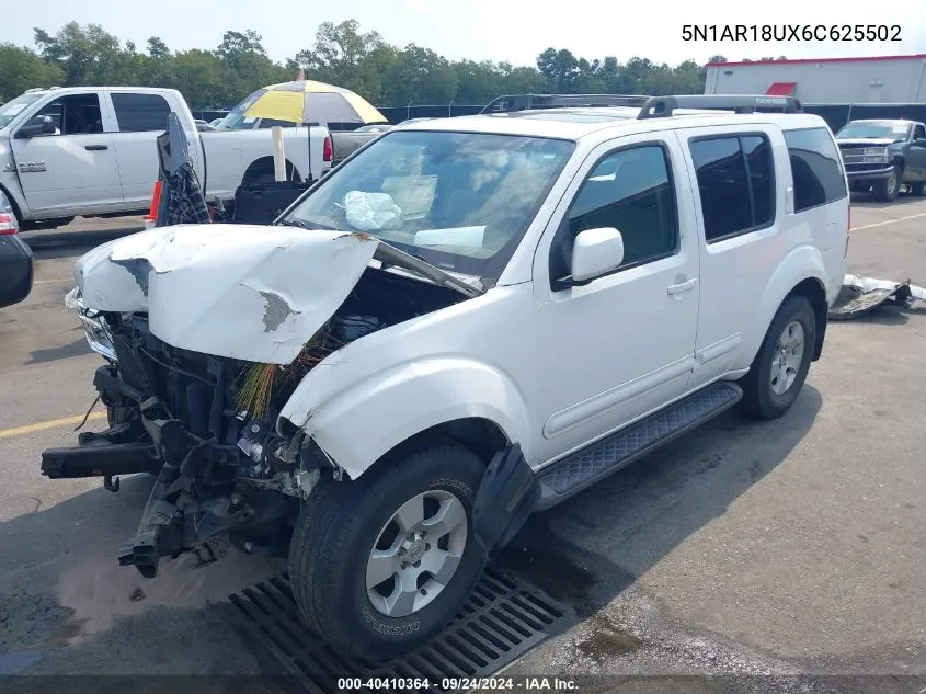 5N1AR18UX6C625502 2006 Nissan Pathfinder Se