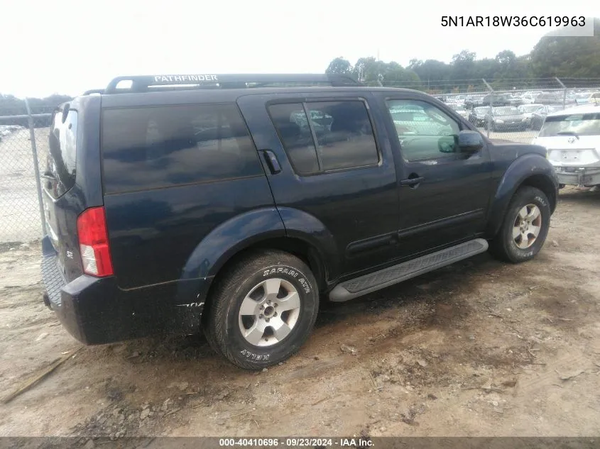 5N1AR18W36C619963 2006 Nissan Pathfinder Se