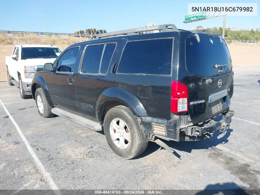 2006 Nissan Pathfinder Se VIN: 5N1AR18U16C679982 Lot: 40414763