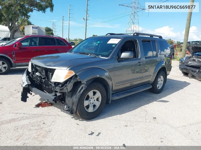 2006 Nissan Pathfinder Se VIN: 5N1AR18U96C669877 Lot: 40462406