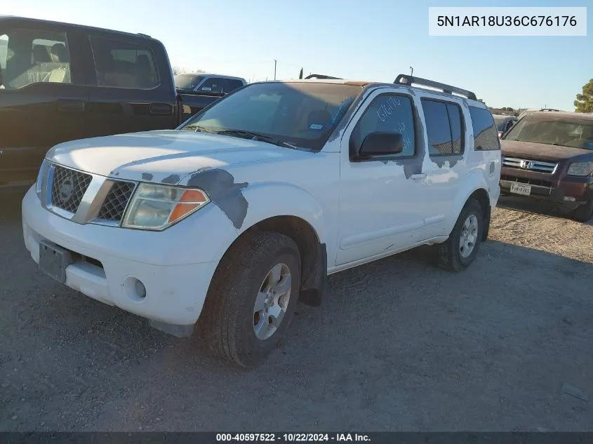 2006 Nissan Pathfinder S VIN: 5N1AR18U36C676176 Lot: 40597522