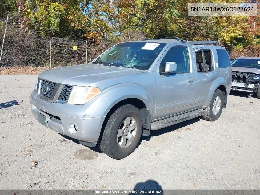 2006 Nissan Pathfinder Se VIN: 5N1AR18WX6C627624 Lot: 40615286