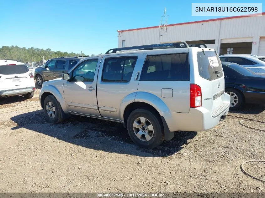 5N1AR18U16C622598 2006 Nissan Pathfinder S