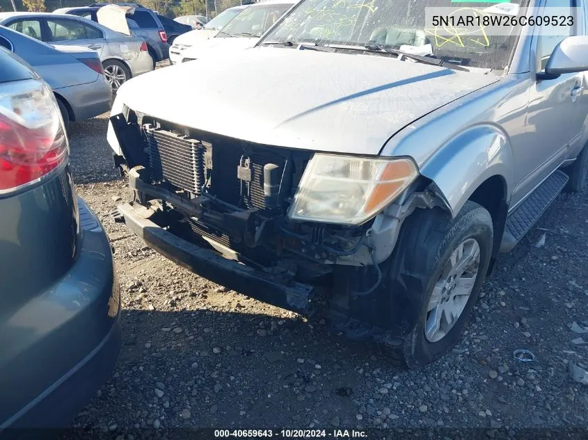 2006 Nissan Pathfinder Le VIN: 5N1AR18W26C609523 Lot: 40659643