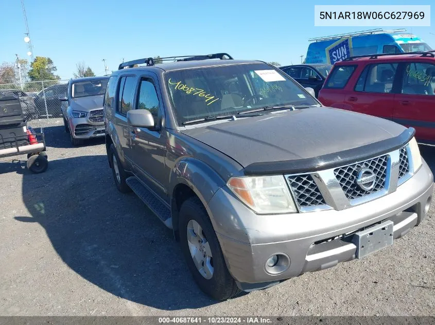 2006 Nissan Pathfinder Se VIN: 5N1AR18W06C627969 Lot: 40687641