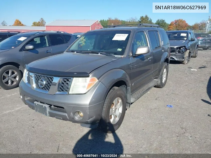 2006 Nissan Pathfinder Se VIN: 5N1AR18W06C627969 Lot: 40687641