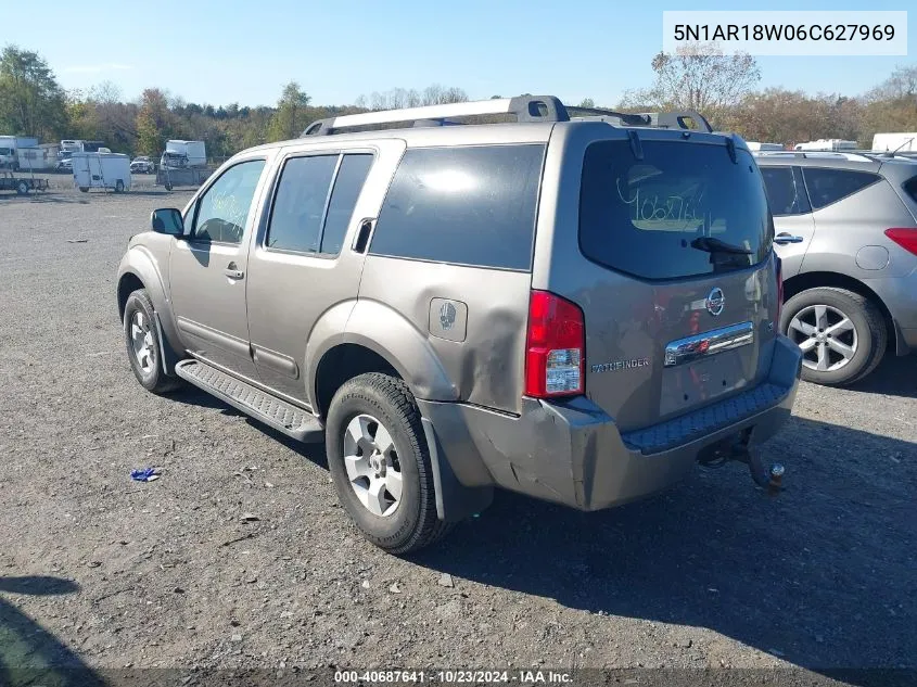 2006 Nissan Pathfinder Se VIN: 5N1AR18W06C627969 Lot: 40687641