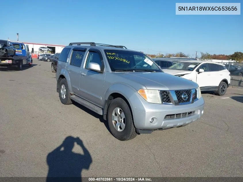 2006 Nissan Pathfinder Le/Se/Xe VIN: 5N1AR18WX6C653656 Lot: 40702861