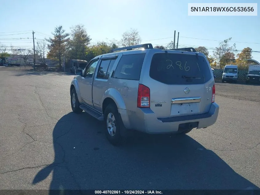 2006 Nissan Pathfinder Le/Se/Xe VIN: 5N1AR18WX6C653656 Lot: 40702861