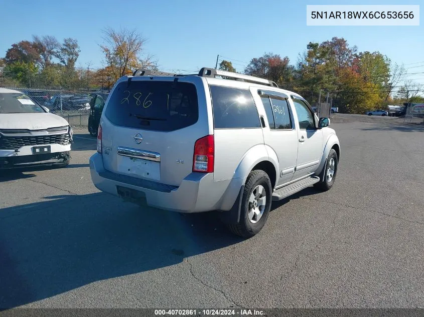 2006 Nissan Pathfinder Le/Se/Xe VIN: 5N1AR18WX6C653656 Lot: 40702861