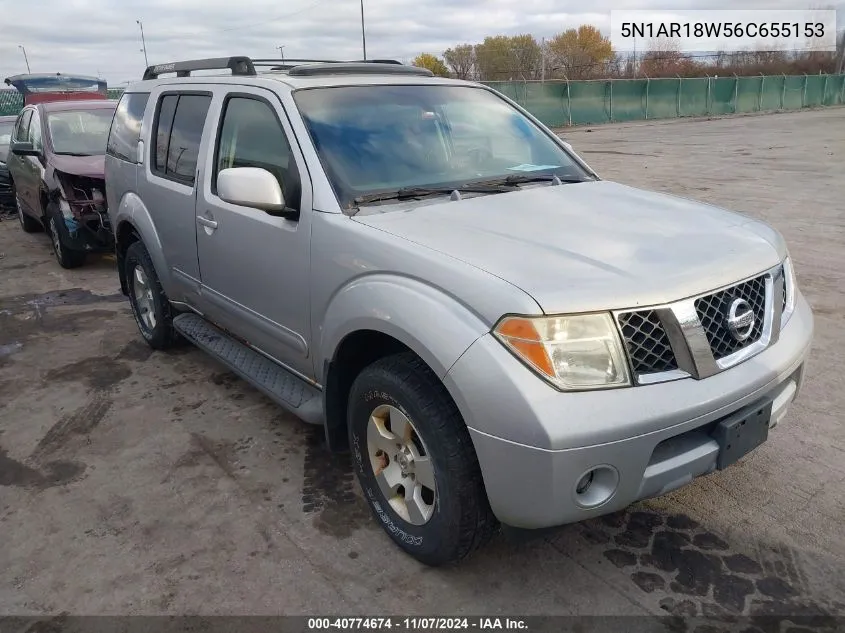 2006 Nissan Pathfinder Se VIN: 5N1AR18W56C655153 Lot: 40774674