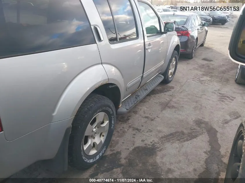 2006 Nissan Pathfinder Se VIN: 5N1AR18W56C655153 Lot: 40774674