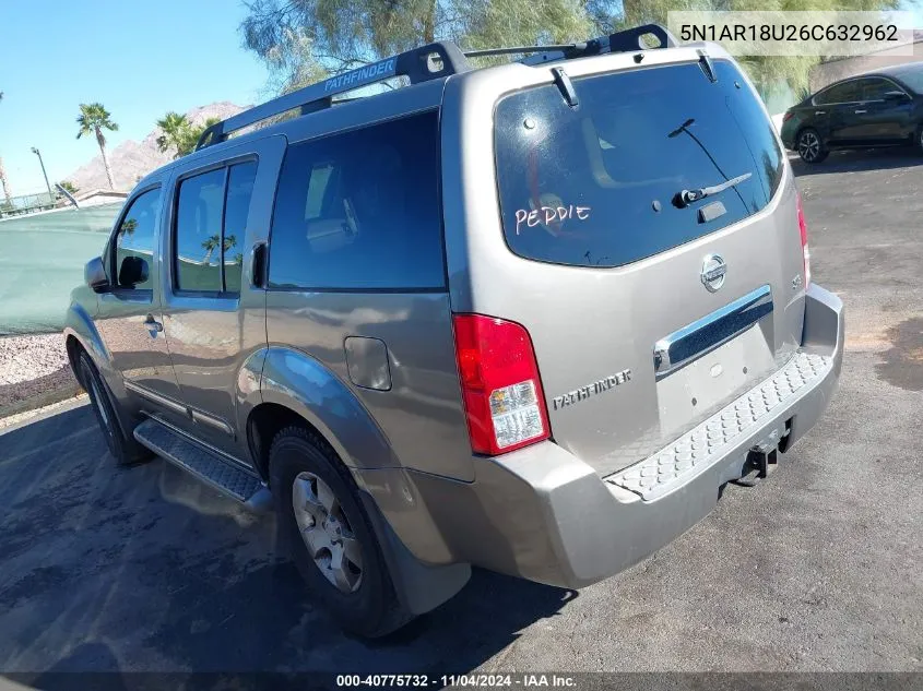 5N1AR18U26C632962 2006 Nissan Pathfinder Se