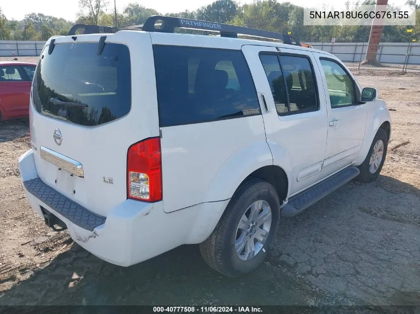 2006 Nissan Pathfinder Le VIN: 5N1AR18U66C676155 Lot: 40777508