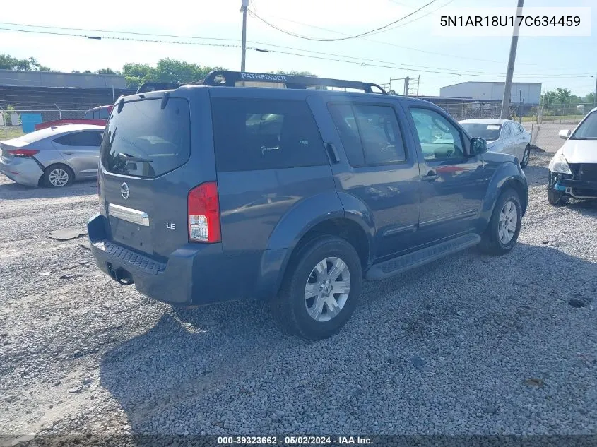 2007 Nissan Pathfinder Le VIN: 5N1AR18U17C634459 Lot: 39323662