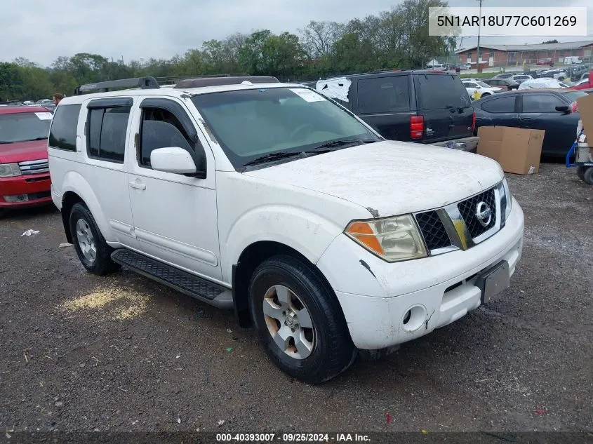 2007 Nissan Pathfinder Se VIN: 5N1AR18U77C601269 Lot: 40393007