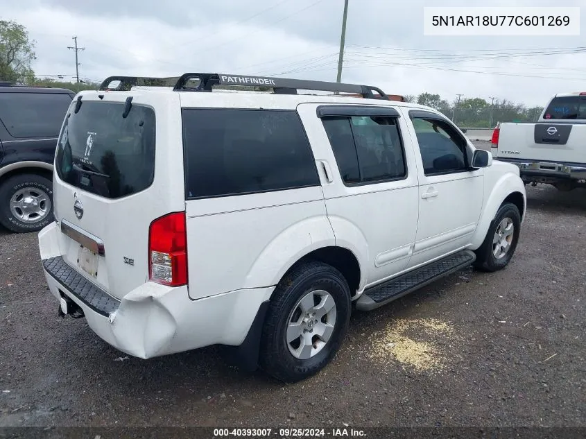 5N1AR18U77C601269 2007 Nissan Pathfinder Se