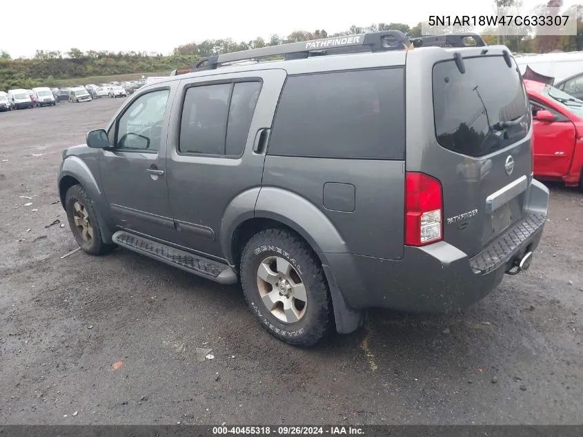 2007 Nissan Pathfinder Se VIN: 5N1AR18W47C633307 Lot: 40455318