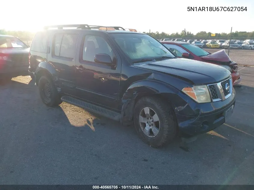 2007 Nissan Pathfinder Se VIN: 5N1AR18U67C627054 Lot: 40565705