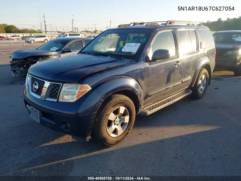 2007 Nissan Pathfinder Se VIN: 5N1AR18U67C627054 Lot: 40565705