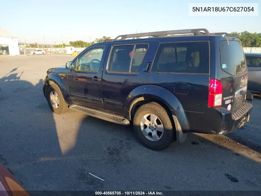 2007 Nissan Pathfinder Se VIN: 5N1AR18U67C627054 Lot: 40565705