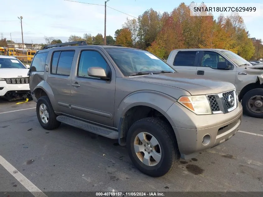 2007 Nissan Pathfinder Se VIN: 5N1AR18UX7C629499 Lot: 40759157