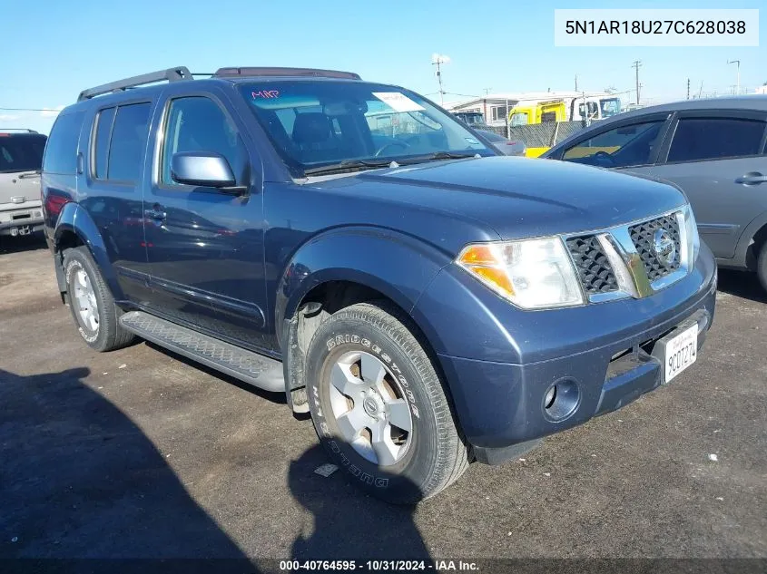 5N1AR18U27C628038 2007 Nissan Pathfinder Se