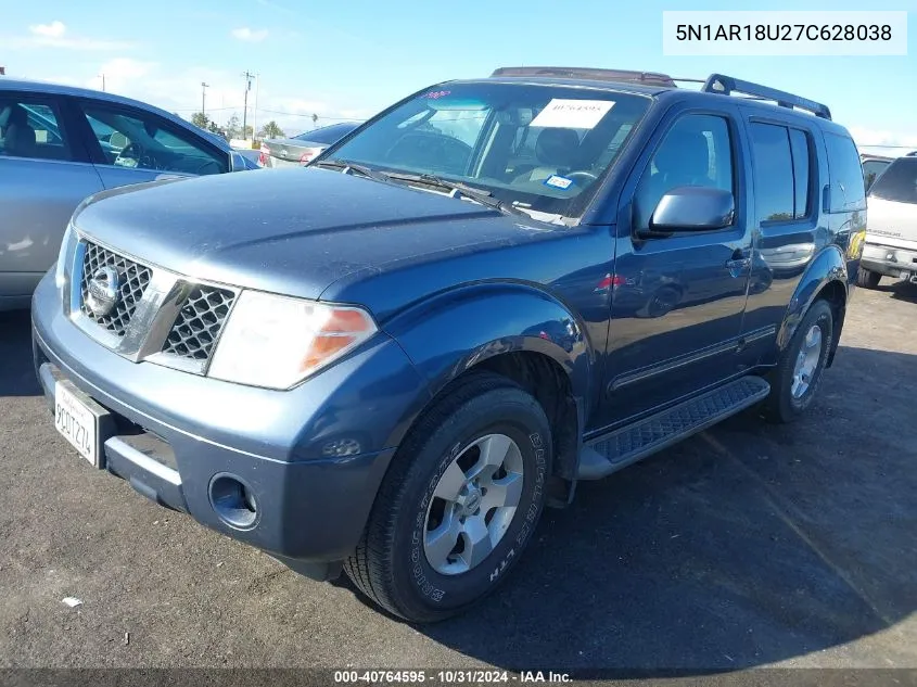 5N1AR18U27C628038 2007 Nissan Pathfinder Se