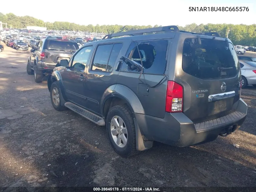 2008 Nissan Pathfinder Se VIN: 5N1AR18U48C665576 Lot: 39845178