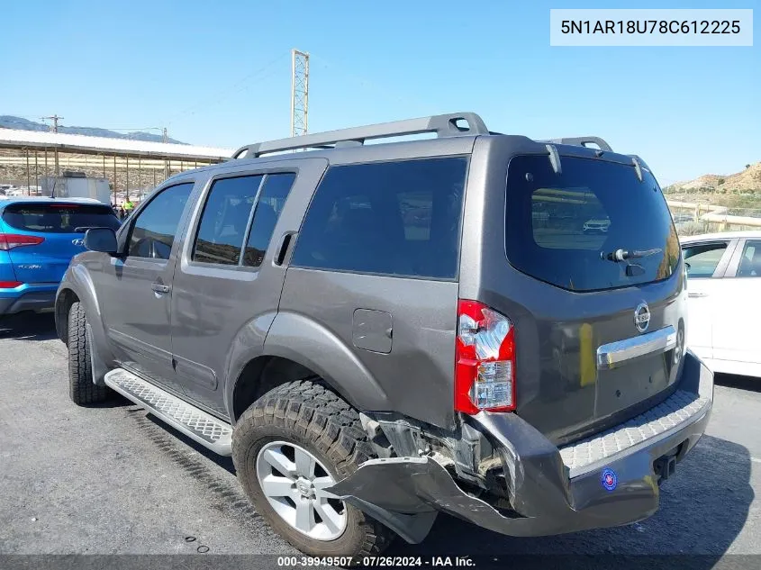 5N1AR18U78C612225 2008 Nissan Pathfinder Se