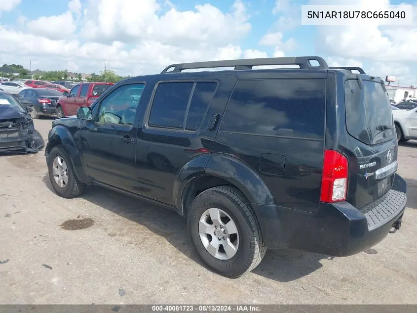 5N1AR18U78C665040 2008 Nissan Pathfinder S