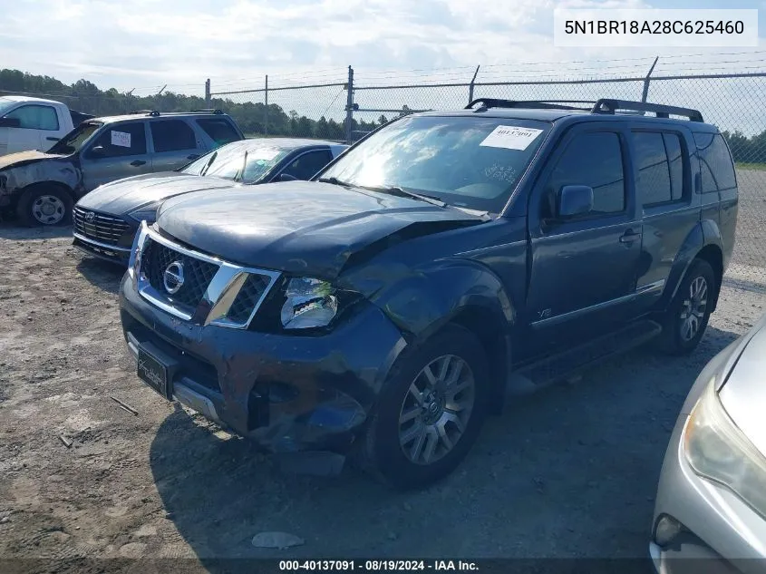 2008 Nissan Pathfinder Le V8 VIN: 5N1BR18A28C625460 Lot: 40137091