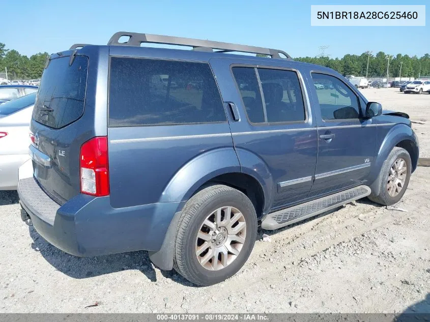 5N1BR18A28C625460 2008 Nissan Pathfinder Le V8