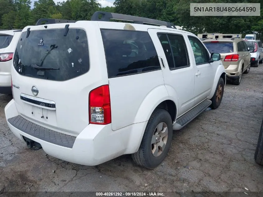 5N1AR18U48C664590 2008 Nissan Pathfinder S