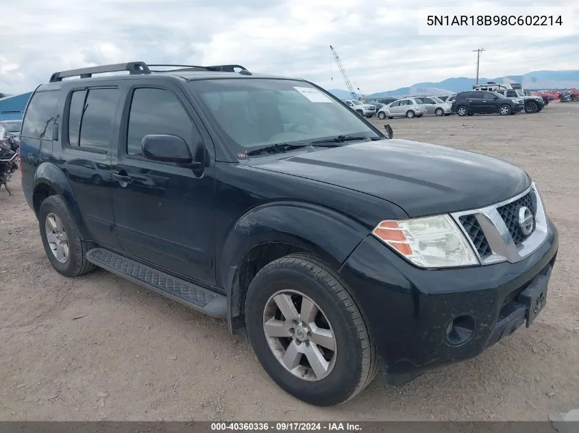 5N1AR18B98C602214 2008 Nissan Pathfinder Se