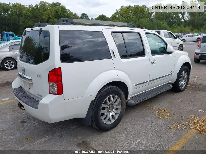 5N1BR18B28C609414 2008 Nissan Pathfinder Le V8