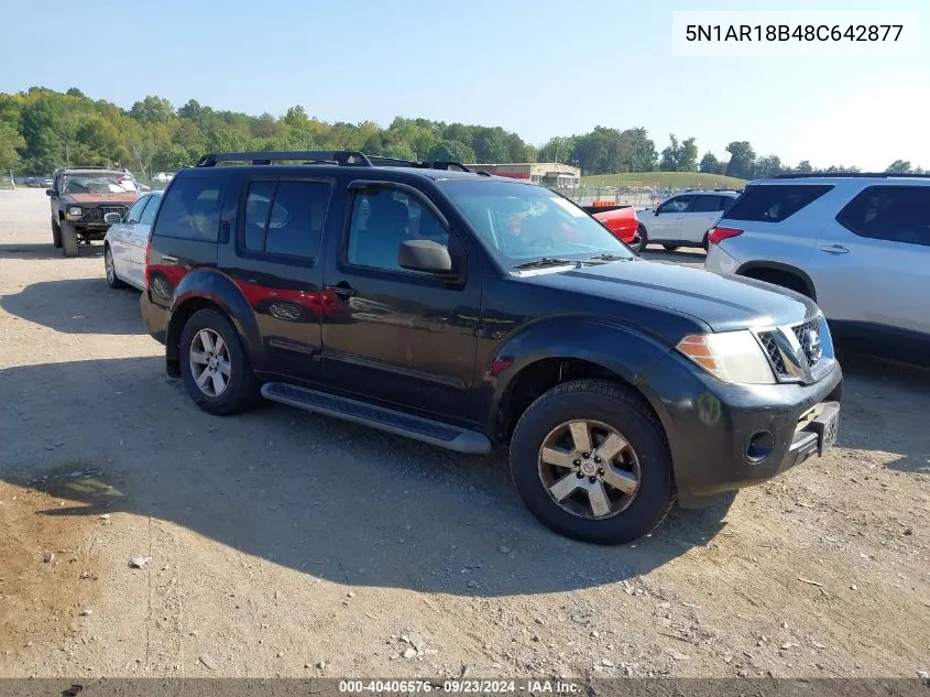 2008 Nissan Pathfinder Se VIN: 5N1AR18B48C642877 Lot: 40406576