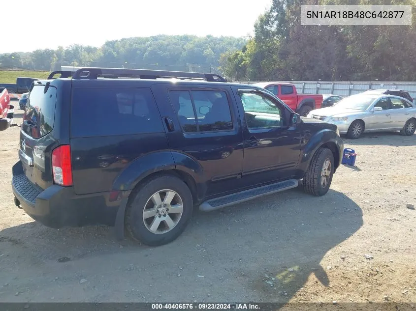 5N1AR18B48C642877 2008 Nissan Pathfinder Se